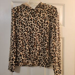 Kids leopard shirt with hood